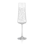 Набор бокалов для шампанского "Экстра", декор листья, 210 мл, 6 шт - фото 292936369