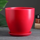 Горшок для цветов «Колор гейм», керамический, с поддоном, 2.5 л, красный - Фото 8