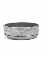 Горшок для цветов «Бонсай», для кактусов и суккулентов, 1 л, d=18 см, h=6 см, керамика, с поддоном, серый - Фото 1