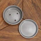 Горшок для цветов «Бонсай» керамический, с поддоном, для кактусов и суккулентов, 500 мл, серый - Фото 4