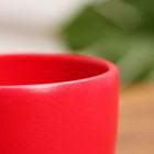 Горшок для цветов «Колор гейм», 600 мл л, d=12 см, h=10.5 см, керамический, с поддоном, красный - Фото 3