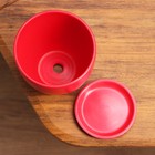 Горшок для цветов «Колор гейм», 600 мл л, d=12 см, h=10.5 см, керамический, с поддоном, красный - Фото 4