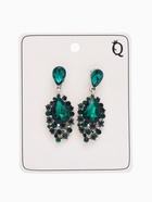 Серьги со стразами «Карнавал» шик, зелёные в чернёном серебре - Фото 4