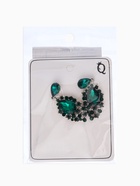 Серьги со стразами «Карнавал» шик, зелёные в чернёном серебре - Фото 6