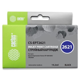 Картридж струйный Cactus CS-EPT2621 черный для Epson Expression Home XP-600/605/700/800 (14мл)   172 1725388