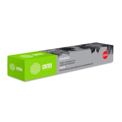 Картридж Cactus CS-EXV5, чёрный, 7850 стр, для Canon IR 1600/1605/1610/1630/1670/2000/2010