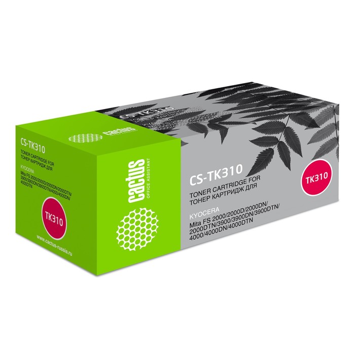 Картридж Cactus CS-TK310, чёрный, для Kyocera Mita FS 2000/2000D/2000DN/2000DTN/3900/3900DN/3900