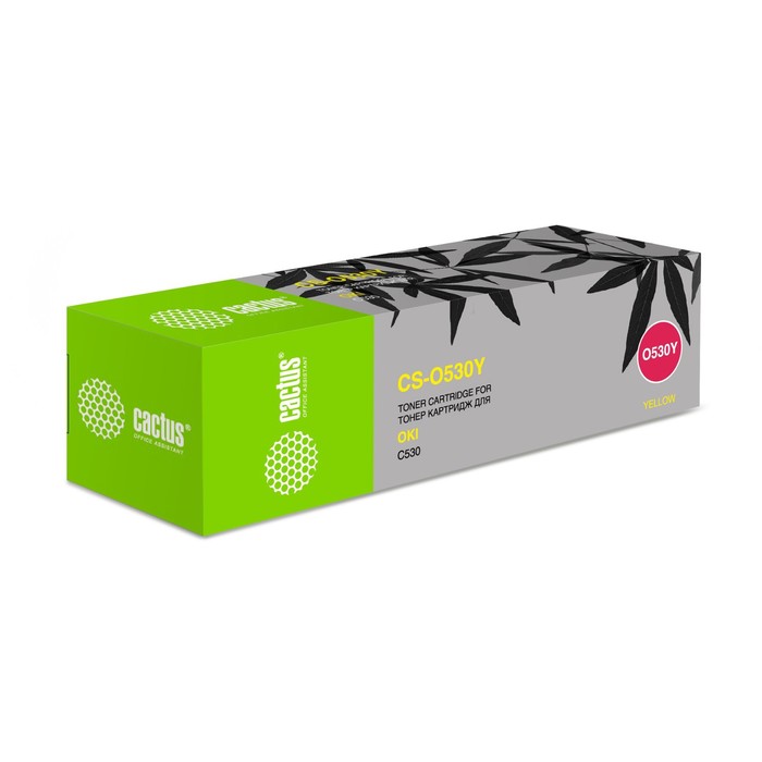 Тонер Картридж Cactus CS-O530Y, жёлтый, 5000 стр, для Oki C530