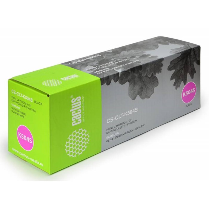 Тонер Картридж Cactus CS-CLT-K504S, чёрный, для Samsung CLP-415N/CLX-4195FW/CLX-4195FN, 2500 стр