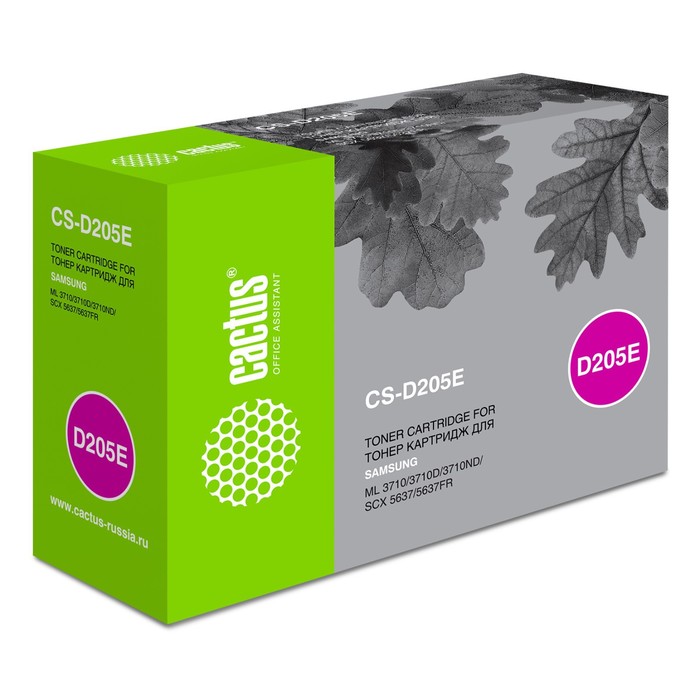 Тонер - картридж Cactus CS-D205E, чёрный, для Samsung ML-3710ND/ML-3712DW, SCX-5639FW/SCX-5637FR, 10000 стр.