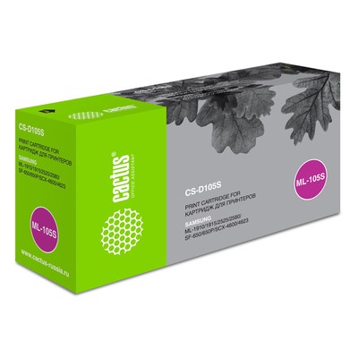 Тонер Картридж Cactus CS-D105S, чёрный, для Samsung ML-1910/1915/2525/2580/SCX-4600/4623/SF-650, 1000 стр