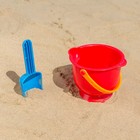 Игрушки для песочницы Hape, красное ведёрко и синий совок - Фото 4