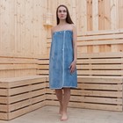 Полотенце - парео для бани «Этель», 70×140 см, голубое - Фото 1