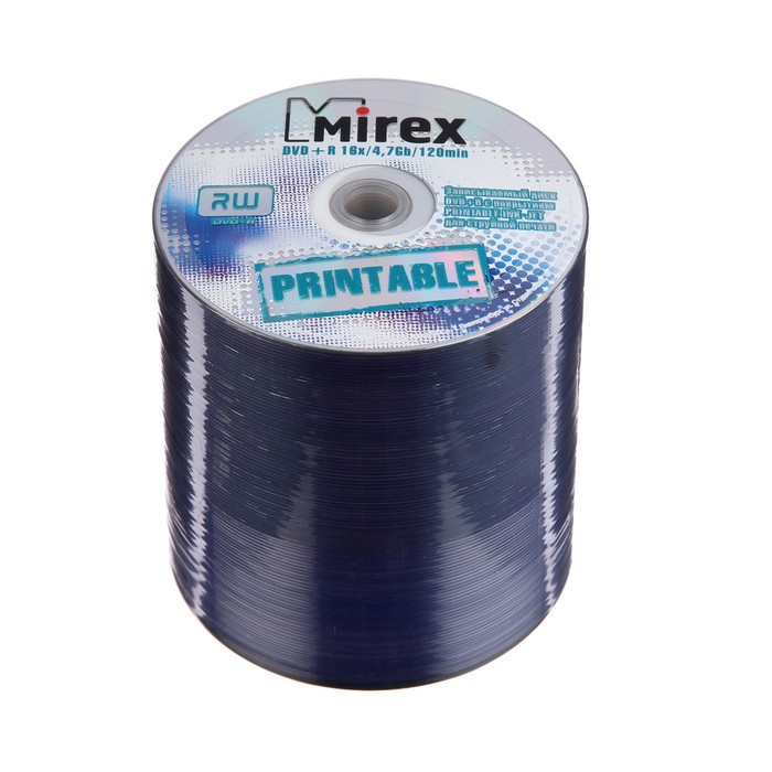 Диск DVD+R printable inkjet 100, 16x, 4.7 Гб - фото 51304036