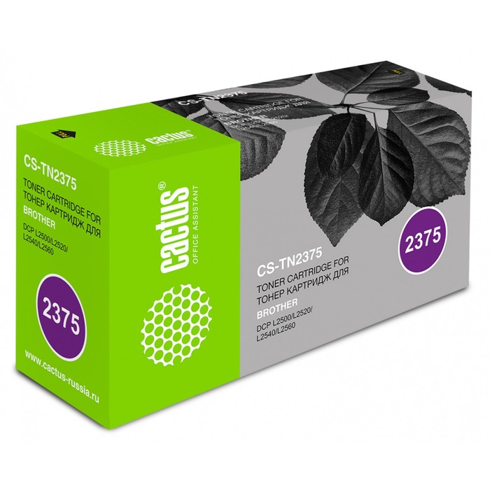 Картридж Cactus CS-TN2375, для Brother (L2500/L2520/L2540/L2560), чёрный - Фото 1