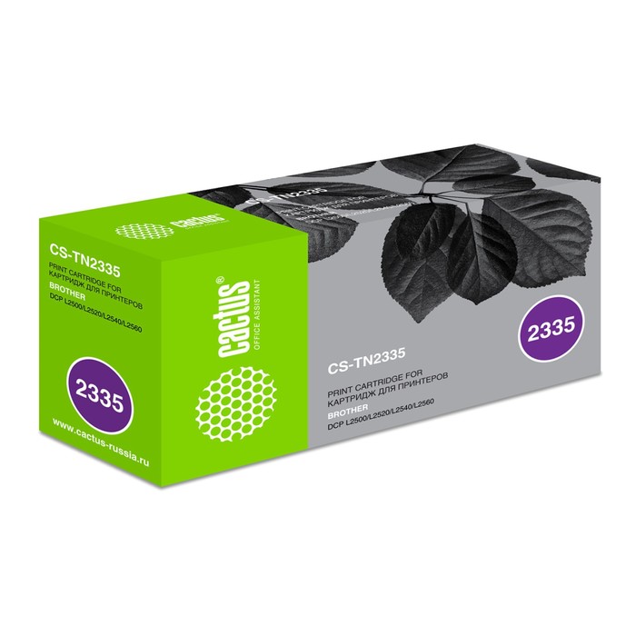 Картридж Cactus CS-TN2335, для Brother (L2500/L2520/L2540/L2560), чёрный
