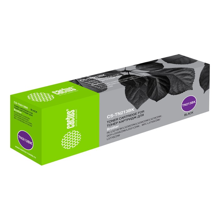 Картридж Cactus CS-TN213BK, для Brother (3230/DCP3550/MFC3770), чёрный
