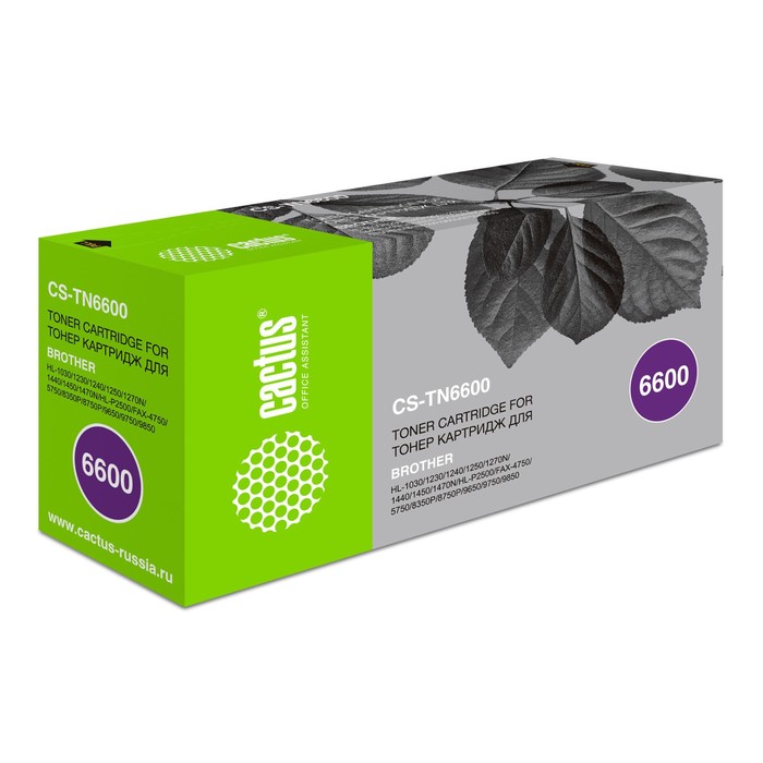 Картридж Cactus CS-TN6600 TN-6600, (HL-1030/1230/1240/1270N/1440/1450), для Brother, чёрный 937250 - фото 51304157 Картридж Cactus CS-TN6600 TN-6600, (HL-1030/1230/1240/1270N/1440/1450), для Brother, чёрный 937250 - фото 51304157