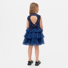 Платье для девочки с пайетками KAFTAN, размер 28 (86-92), цвет синий - Фото 3