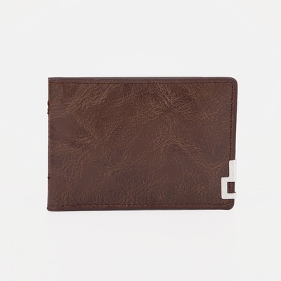 Визитница, 4 карты, цвет коричневый