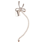Серьга «Кафф» цепь с бантиком, цвет серебро - Фото 2