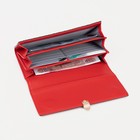 Кошелёк женский на магните, цвет красный - фото 21885009