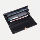 Кошелёк женский на магните, цвет чёрный - фото 21885013