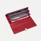 Кошелёк женский на магните, цвет бордовый - фото 21885021