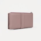Кошелёк женский на кнопке, цвет розовый - фото 50180461