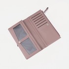 Кошелёк женский на кнопке, цвет розовый - фото 50180463