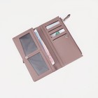 Кошелёк женский на кнопке, цвет розовый - фото 50180464