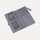 Кошелёк женский на кнопке, цвет серый - фото 21885149