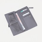 Кошелёк женский на кнопке, цвет серый - фото 21885150