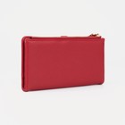 Кошелёк женский на кнопке с ремешком, цвет красный - фото 41311884