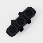 Форма для льда «Стопка», 21.5×9×4.8 см, 3 ячейки (5.9×5.5 см) цвет чёрный - Фото 2