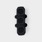 Форма для льда «Стопка», 21.5×9×4.8 см, 3 ячейки (5.9×5.5 см) цвет чёрный - Фото 3