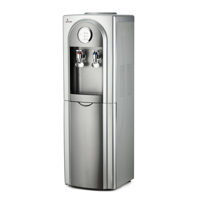Кулер для воды APEXCOOL 95 LЕ, нагрев и охлаждение, 550/90 Вт, цвет серый с серебром - фото 1926543093