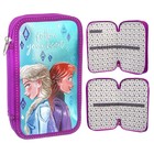 Пенал каркасный с эффектом металлик, 2 секции, 12.5×20.5×4 см, ламинированный картон, «Холодное сердце» - Фото 2