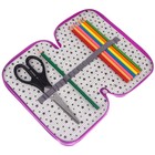 Пенал каркасный с эффектом металлик, 2 секции, 12.5×20.5×4 см, ламинированный картон, «Холодное сердце» - Фото 4