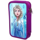 Пенал каркасный с эффектом металлик, 2 секции, 12.5×20.5×4 см, ламинированный картон, «Холодное сердце» - Фото 7