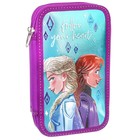 Пенал каркасный с эффектом металлик, 2 секции, 12.5×20.5×4 см, ламинированный картон, «Холодное сердце» - Фото 8