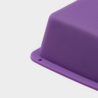 Форма для выпечки Доляна «Хлеб», силикон, 11.5×7×3 см, внутр.размер 10.5×6.5 см, фиолетовая - Фото 4