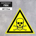 Табличка «Опасно! Ядовитые вещества», 200 мм - фото 294232878