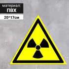 Табличка «Опасно! Радиоактивные вещества или ионизирующее излучение», 200 мм - фото 294232879