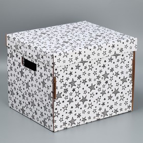 Складная коробка белая «Звезды», 37х29х30,5 см