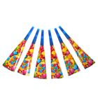 Дудка-гудок р-р 19 см "Поздравляем!" (набор 6 шт) - Фото 1