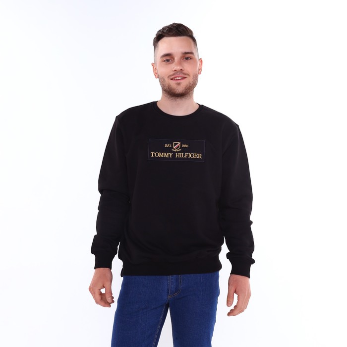 Свитшот мужской, цвет чёрный/принт МИКС, размер 48 (L) - Фото 1