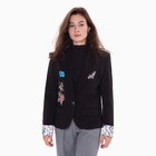 Пиджак женский, цвет чёрный, размер 42 - Фото 1