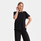 Футболка женская, цвет чёрный/принт МИКС, размер 2XL - фото 21887255