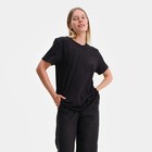 Футболка женская, цвет чёрный/принт МИКС, размер 2XL - фото 21887256